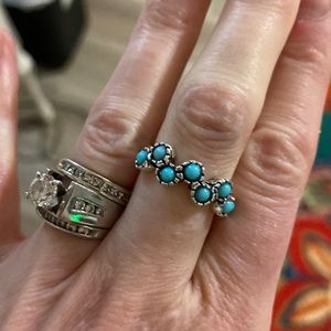 New. 925 stamped sterling silver ring. Size 6.